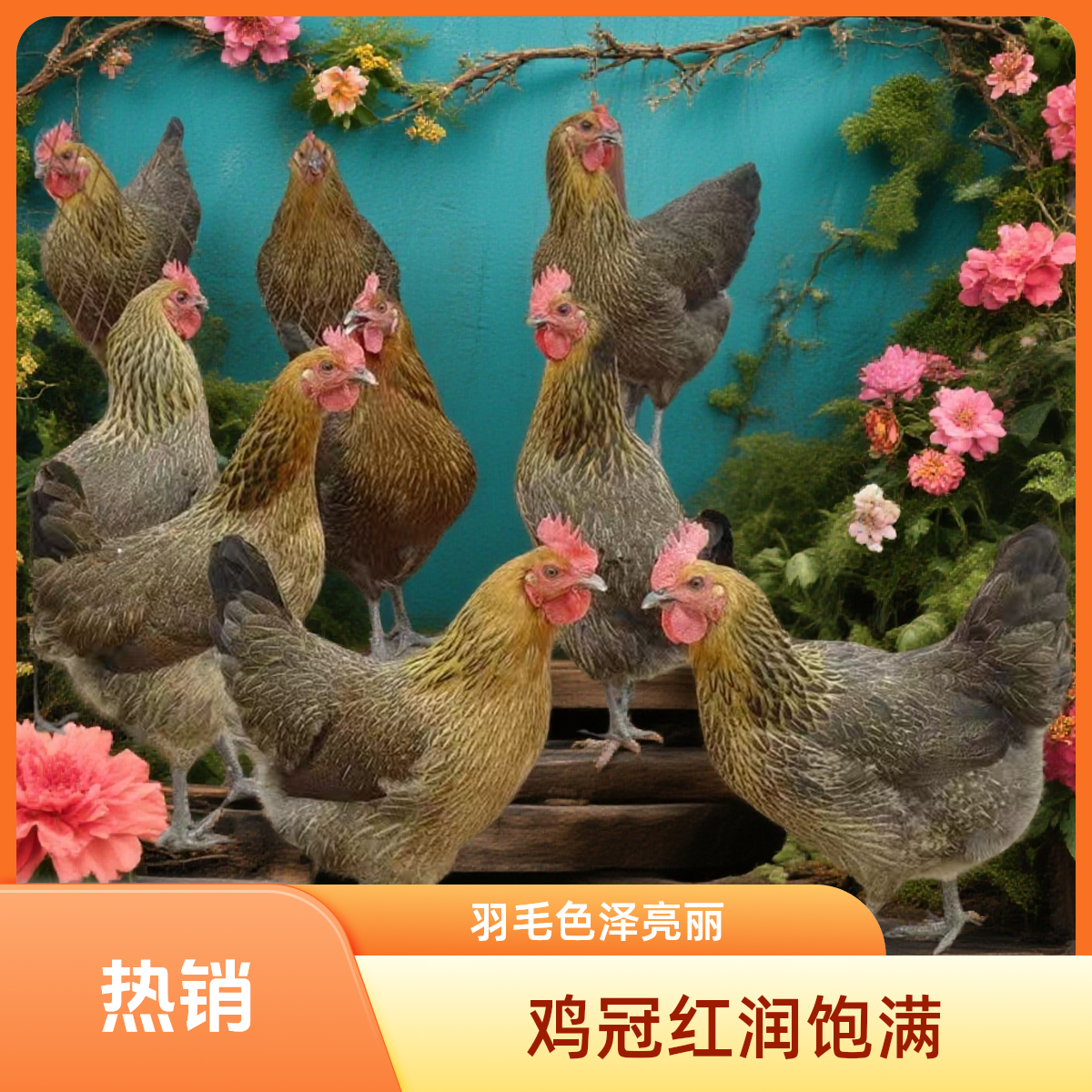 红冠青脚可观赏宠物鸡性格温顺