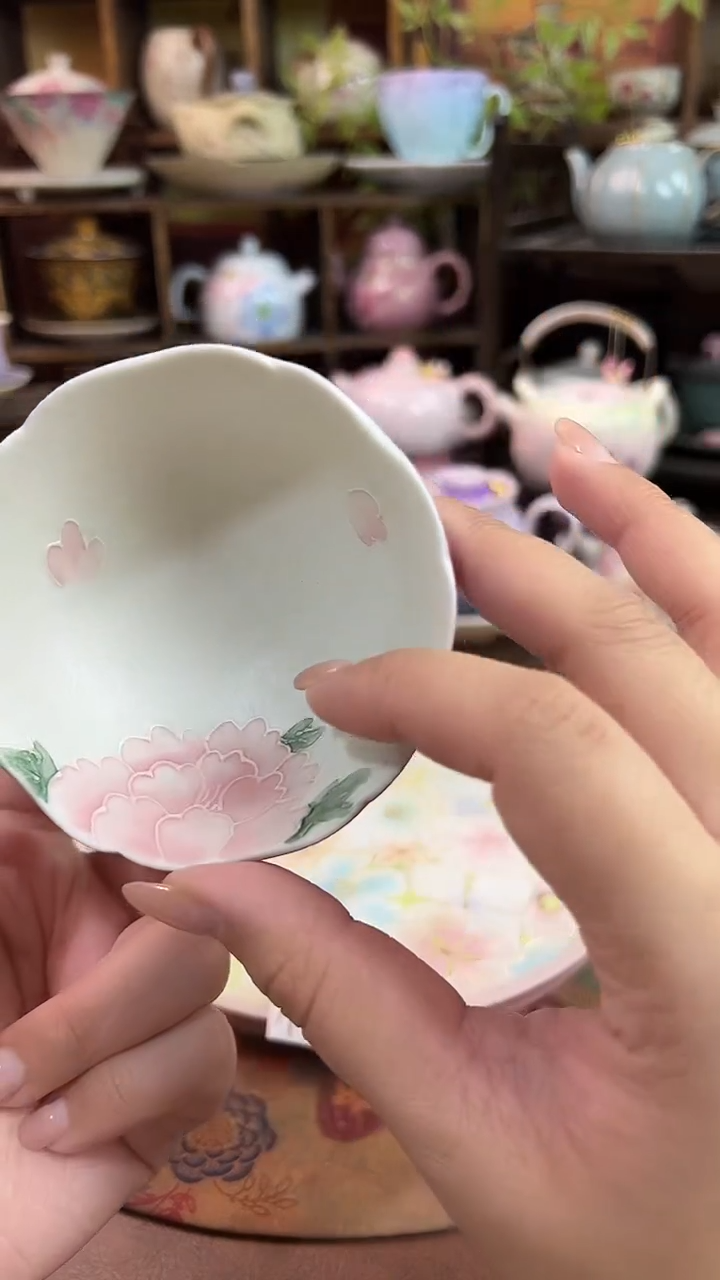 手工手绘 紫色主人杯