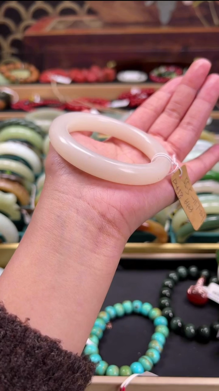 未镶嵌手镯和田玉葵55.5