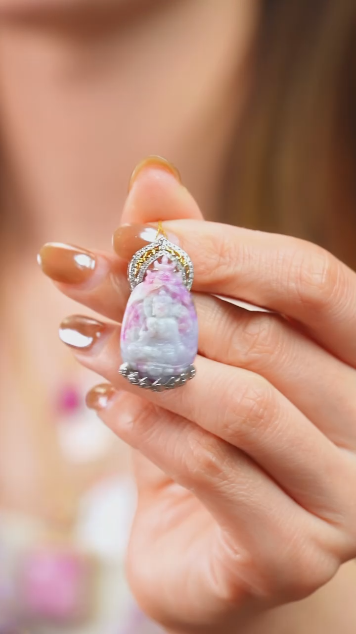 苏纪石（舒俱来）18K金镶嵌吊坠(不含链)31