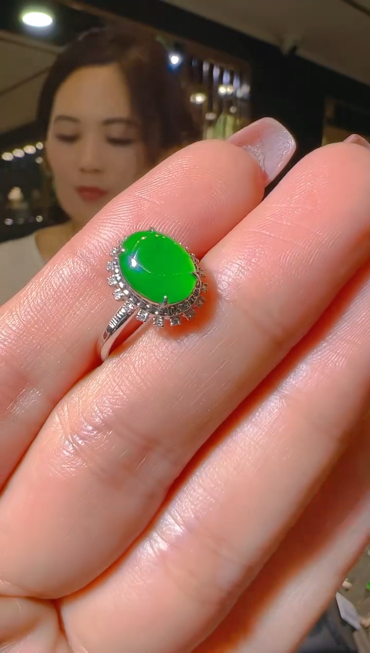 【闪购商品】翡翠戒指18K金镶嵌040（多样性发货）