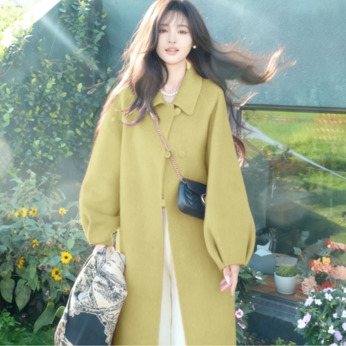 A1289女中长款气质宽松加厚外套