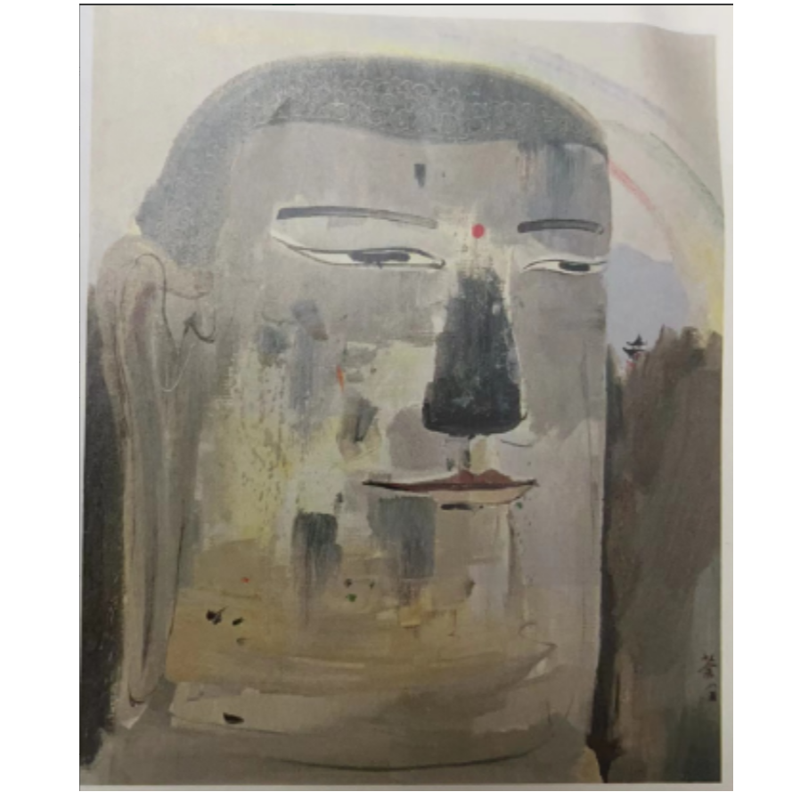 复刻版画吴冠中-大佛-50*60-140