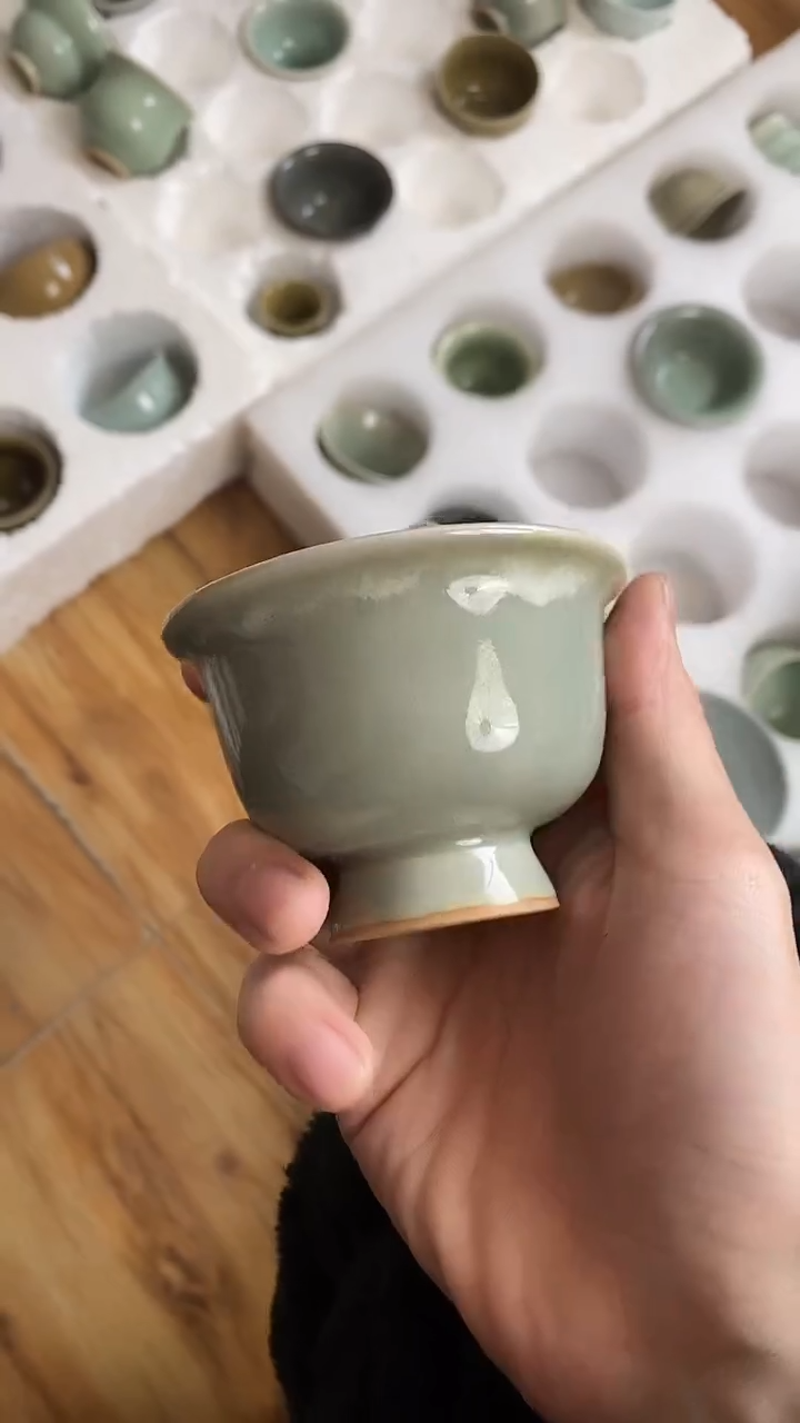 【山隐青瓷】龙窑柴烧杯子    全品 