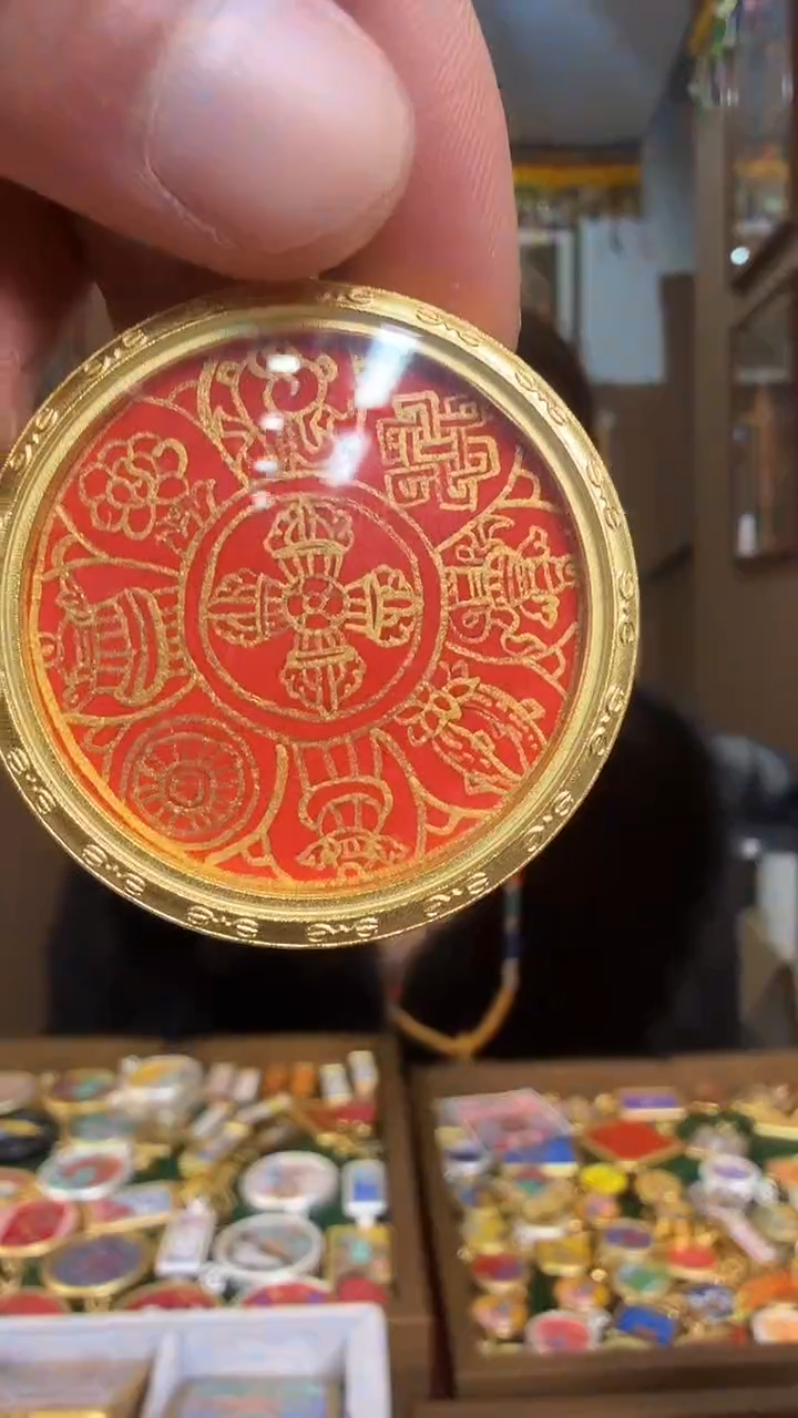 吊坠十轮金刚-热贡纯手绘唐卡