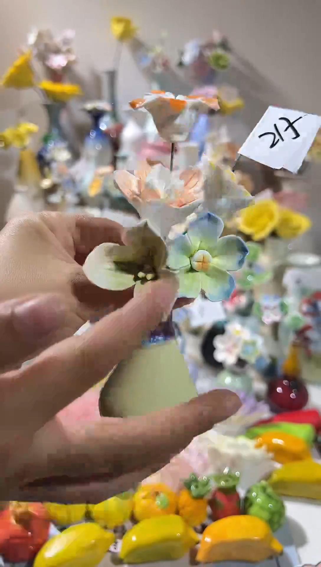 创意手工陶瓷花套组215