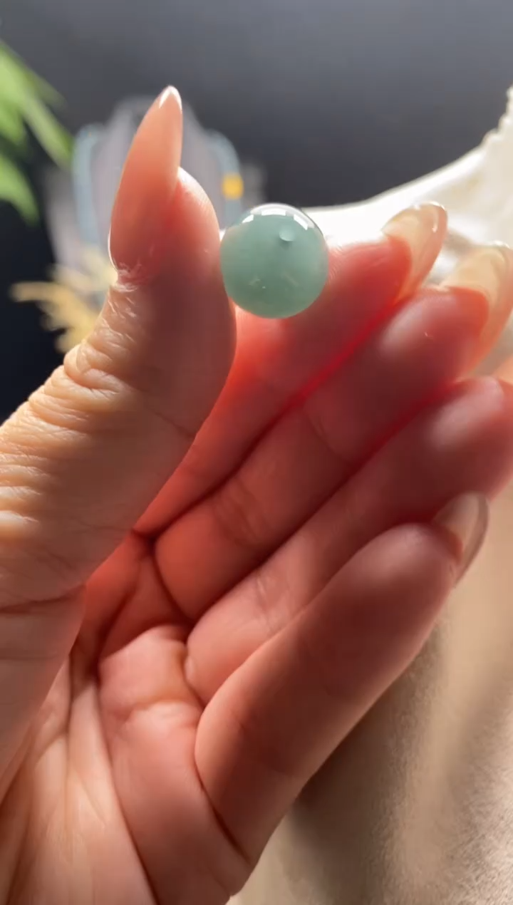 未镶嵌手链翡翠散珠卡12MM圆珠