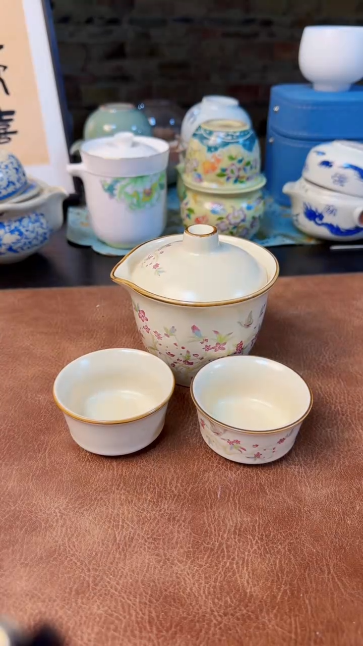【闪购商品】杯旅行快客茶具，黄龙玉汝，德化羊脂玉瓷