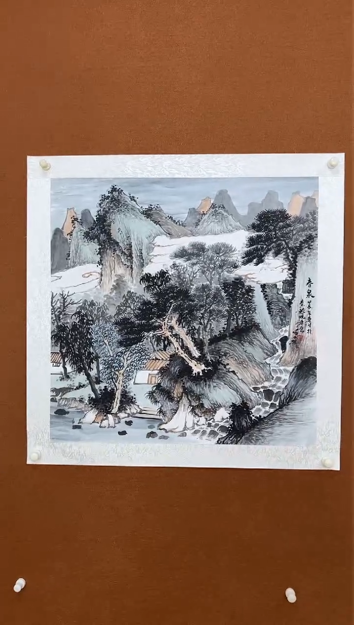 【闪购商品】国画春泉纯手绘无框