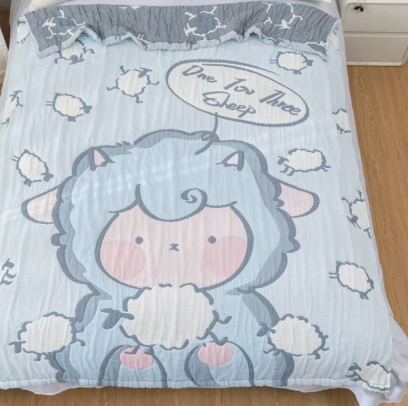 【温暖家居】棉纱泡芙被150*200cm-洋洋得意