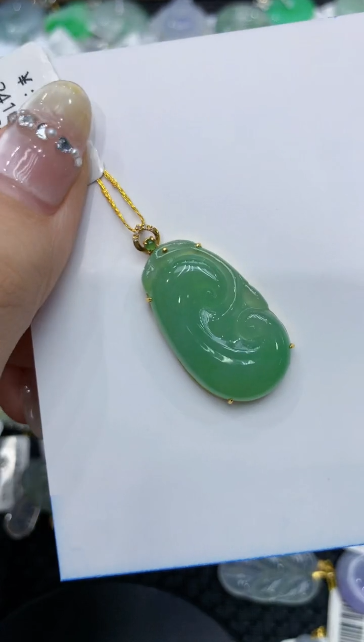 【闪购商品】翡翠颈饰18K金镶嵌 222222222