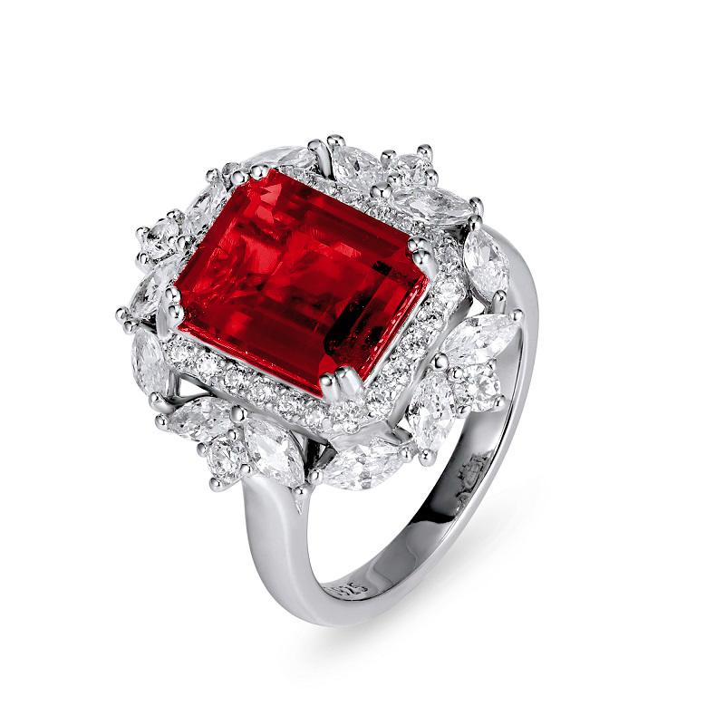 培育红宝石培育红宝石精致气质戒指女