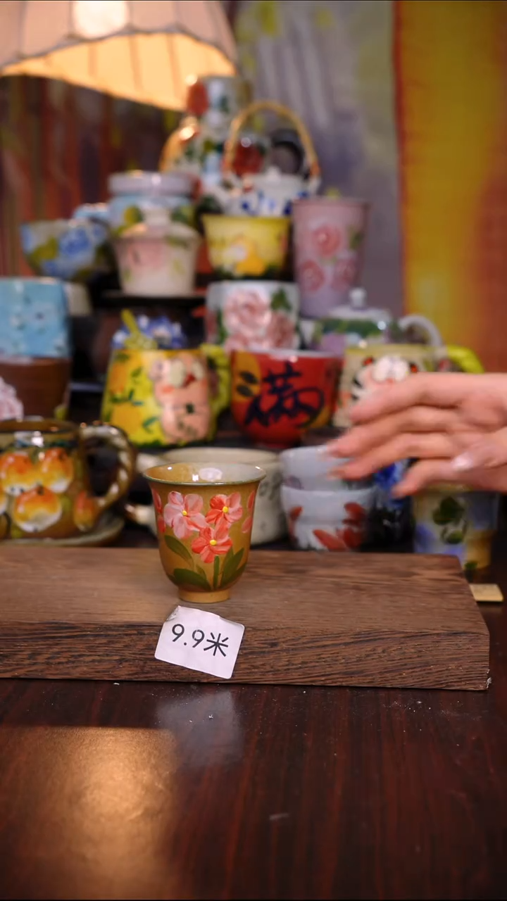 杯子陶泥垚手作 景德镇手工手绘陶瓷器物