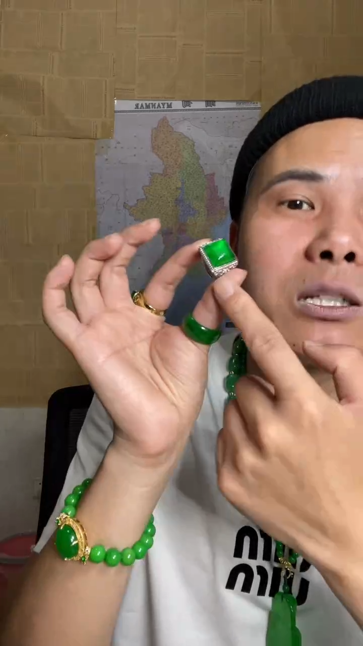 翡翠戒指未镶嵌【小伍珠宝】高端大方戒