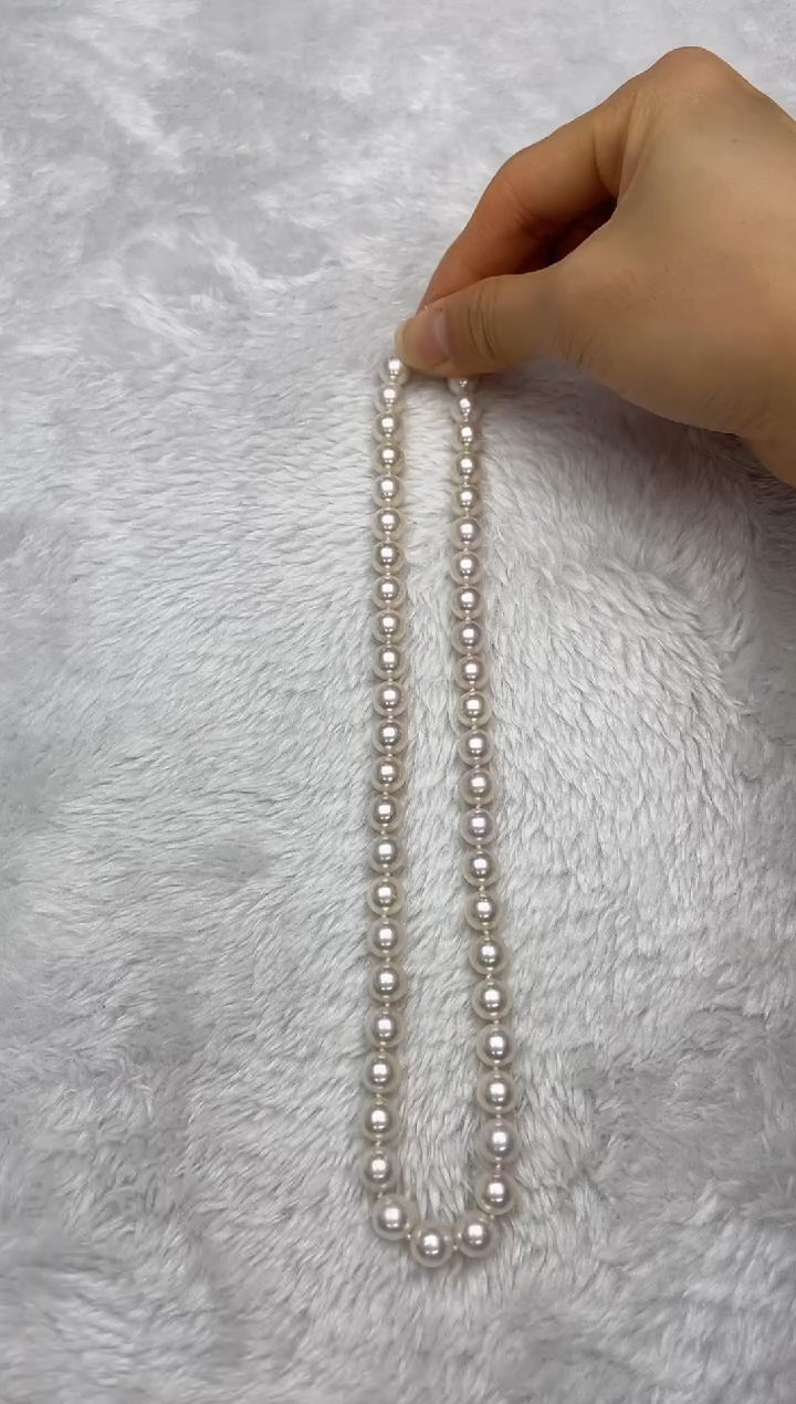 项链银S925镶嵌海水珍珠AK8.5-9mm