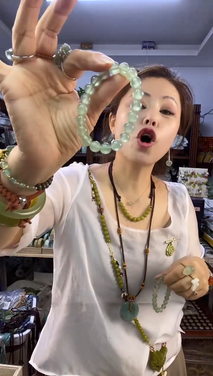 未镶嵌蛇纹石玉手链10多样性随机发一
