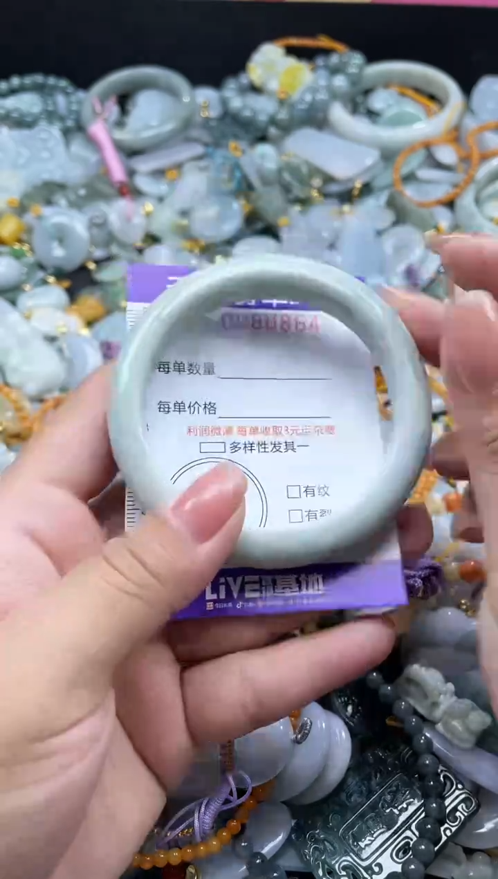 翡翠未镶嵌颈饰00864