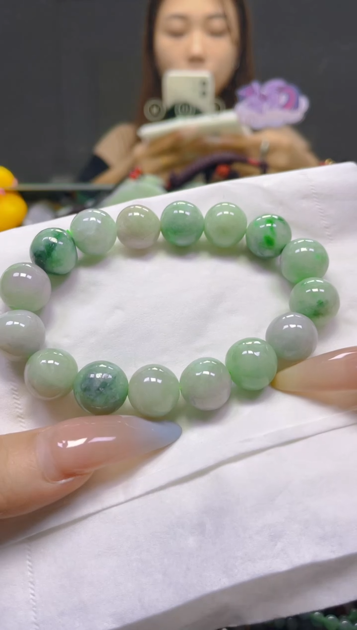 翡翠未镶嵌颈饰13MM/B/翡翠A货，一件也是批发价