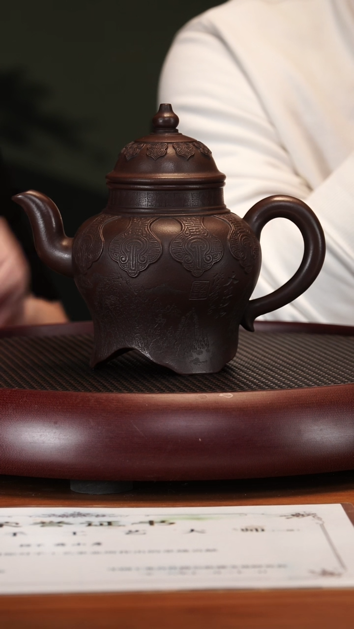 【闪购商品】紫砂茶壶2-34JY大好河山老紫泥670cc