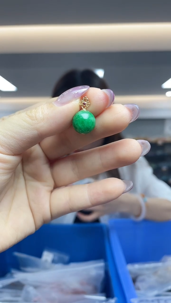 翡翠银S925镶嵌颈饰（多样性发一件）