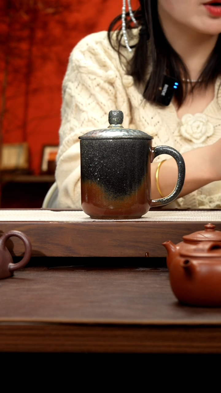 【闪购商品】紫砂茶壶红皮龙柴烧盖杯31号