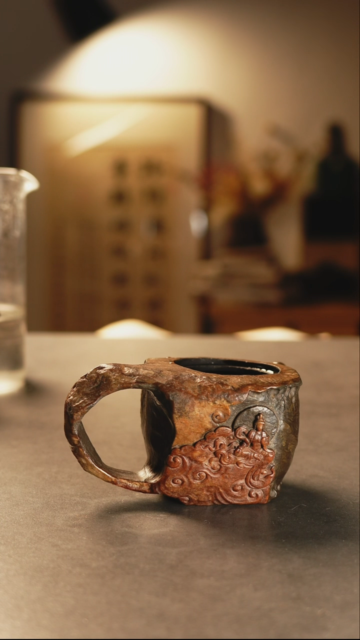 我***手冰碛岩纯手工茶壶飞天荷韵