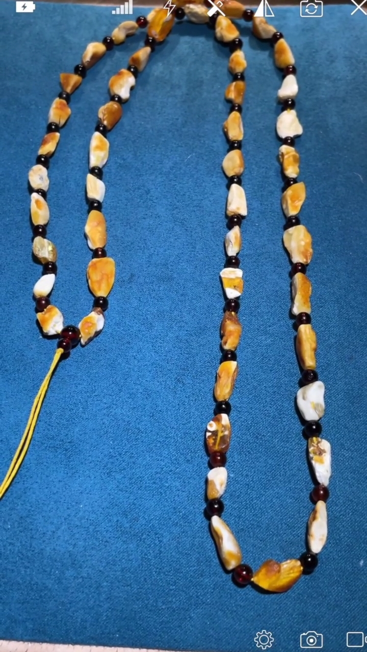 【闪购商品】蜜蜡裸石未镶嵌WR古瓷白海漂籽珠链