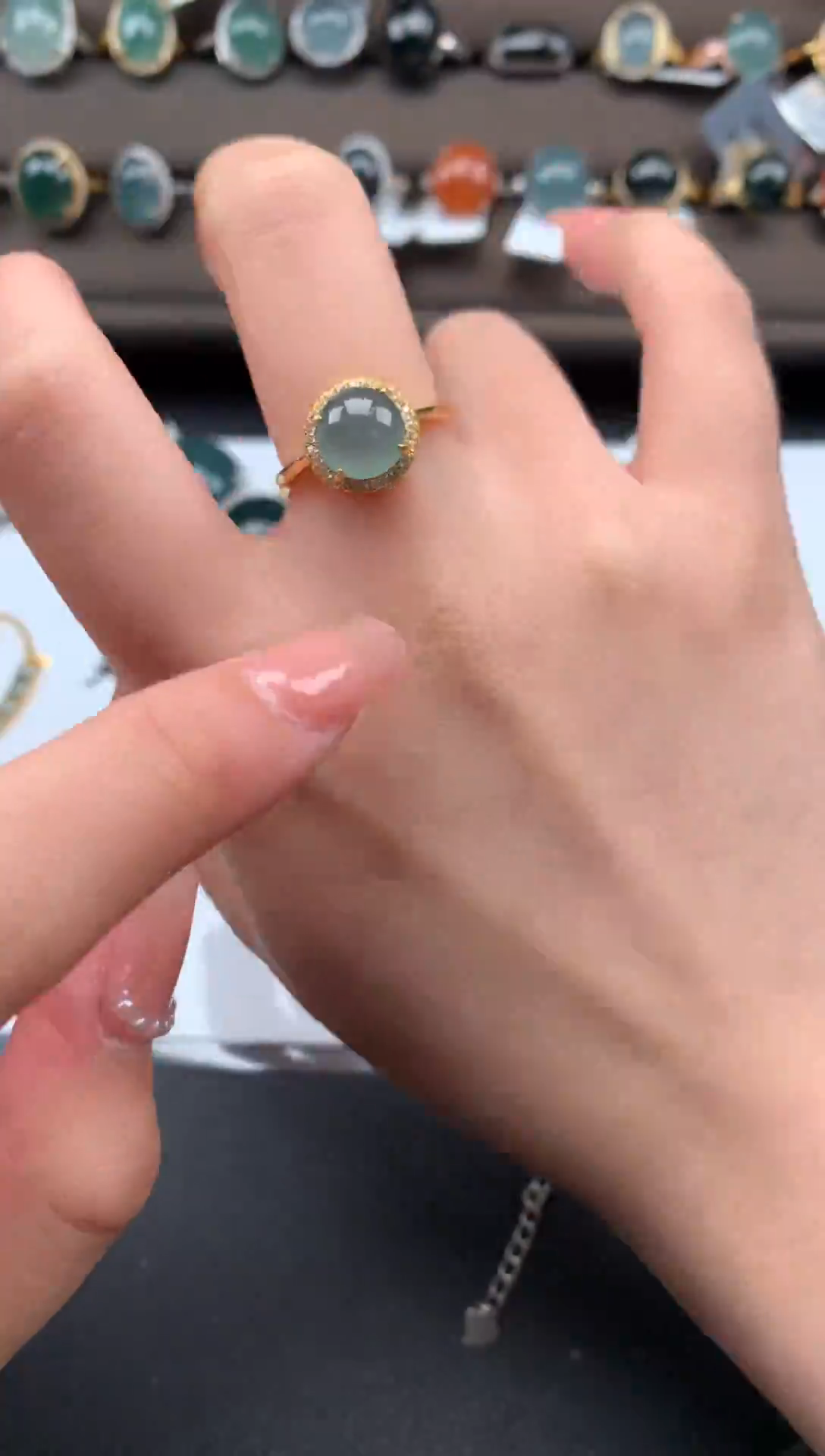 【闪购商品】翡翠戒指银S925镶嵌51241