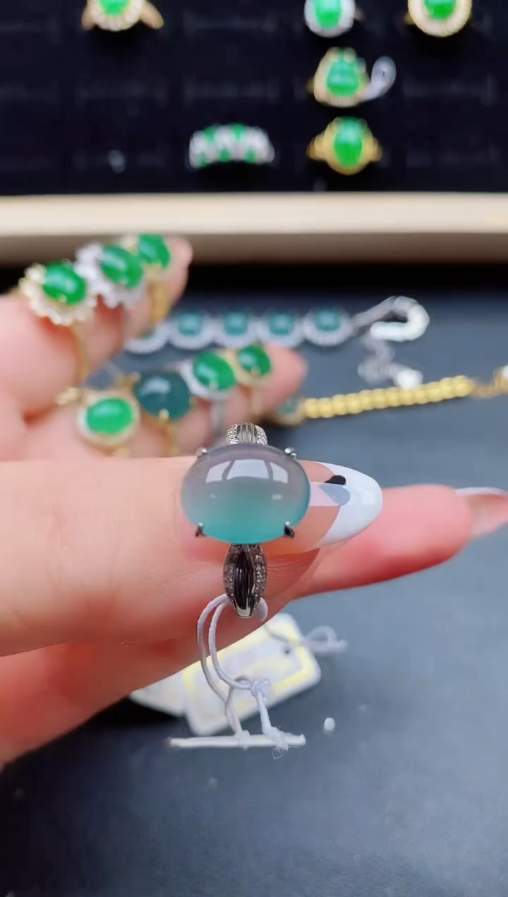【闪购商品】翡翠戒指银S925镶嵌231321