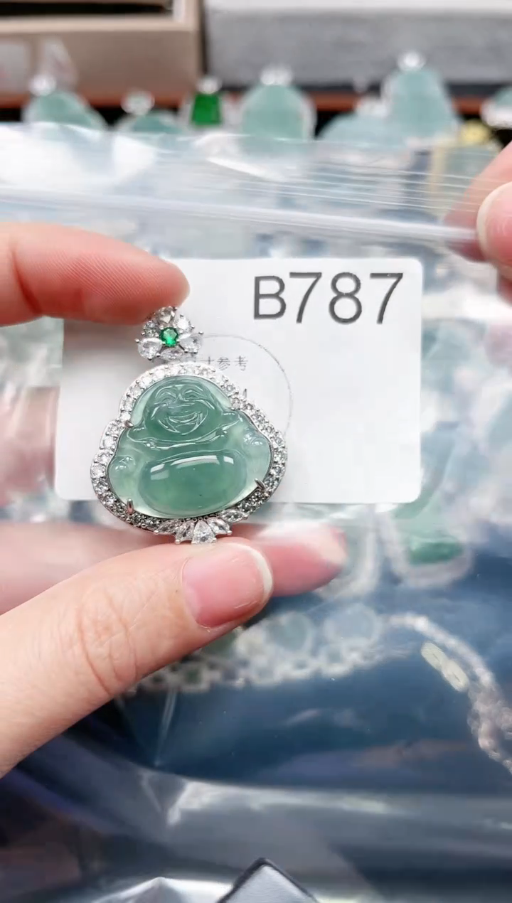【闪购商品】翡翠颈饰未镶嵌787赠皮绳