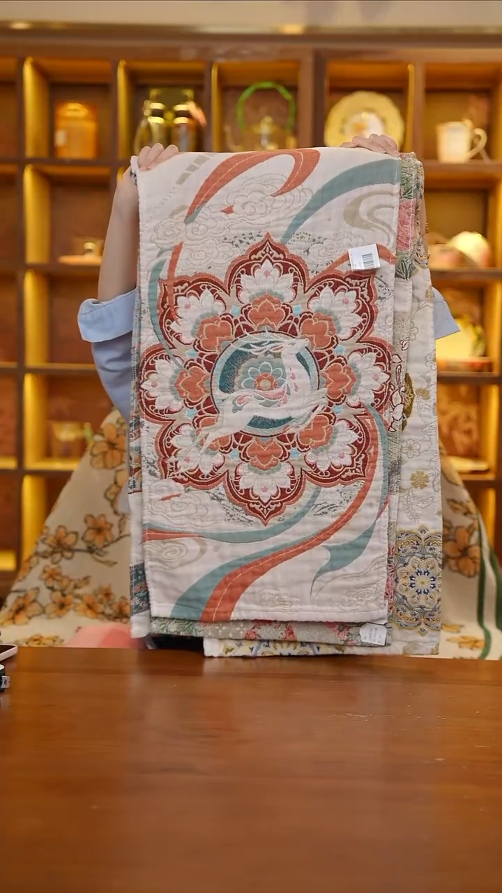 陶123-34×74四层纱大人毛巾*5【CF5574】