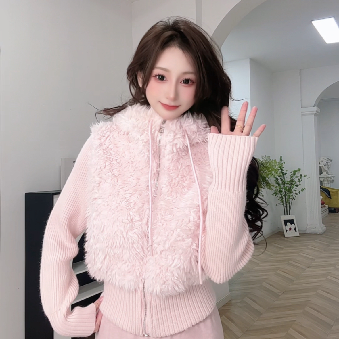 IEF/爱依服2025新款冬季高级感时尚简约百搭保暖洋气毛绒外套