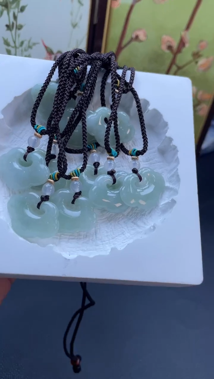 颈饰未镶嵌翡翠02如意锁多样性发一