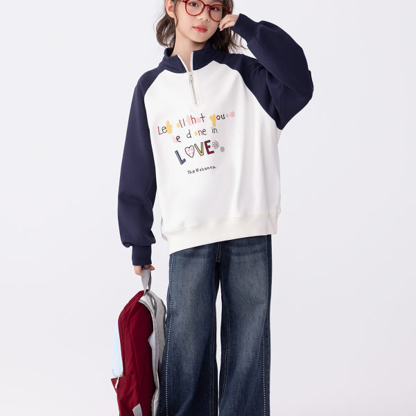 女童卫衣春秋款2025新款洋气潮酷女孩儿童秋装大童打底衫Q62954