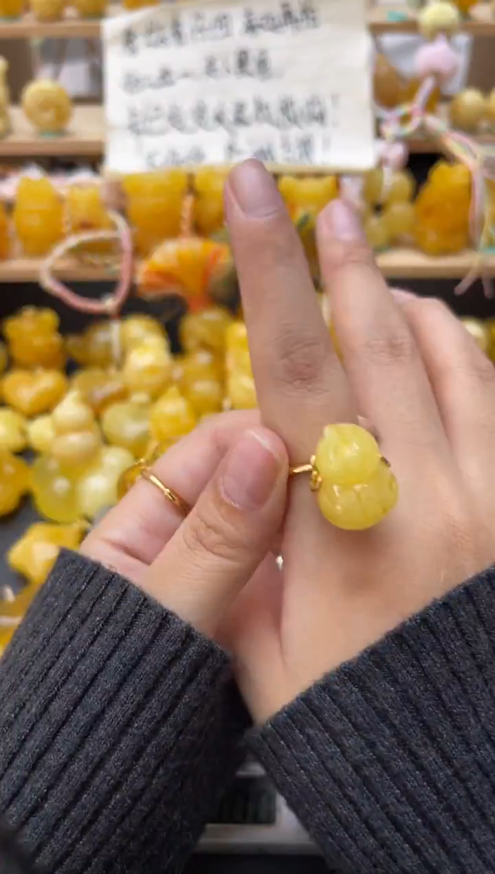 琥珀银S925镶嵌珠宝奇石085琥珀蜜蜡微瑕