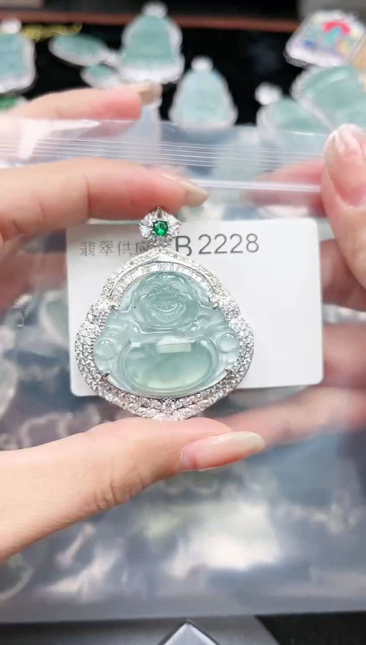 【闪购商品】翡翠颈饰未镶嵌赠皮绳2228