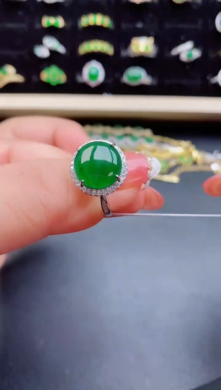 【闪购商品】翡翠戒指银S925镶嵌121212