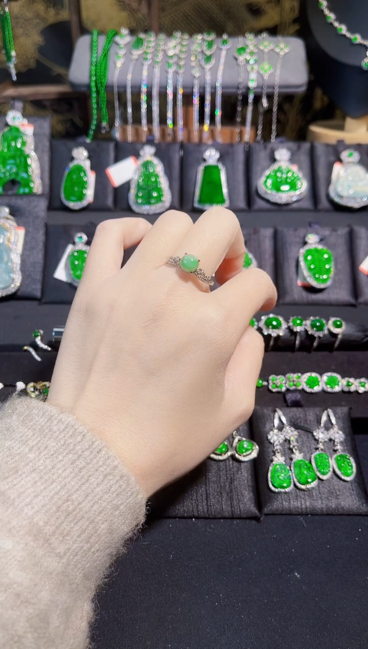 【闪购商品】翡翠戒指未镶嵌蛋面戒指