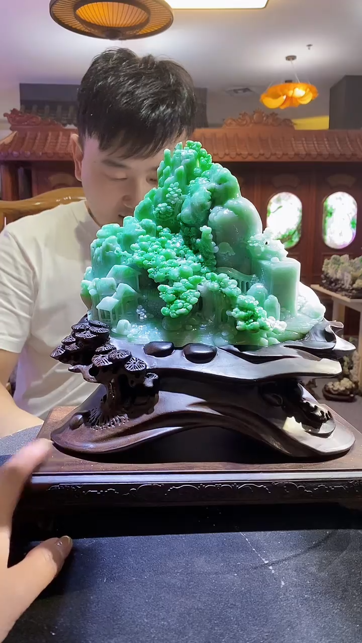 未镶嵌定制翡翠玉**辉03/1205/W/山水