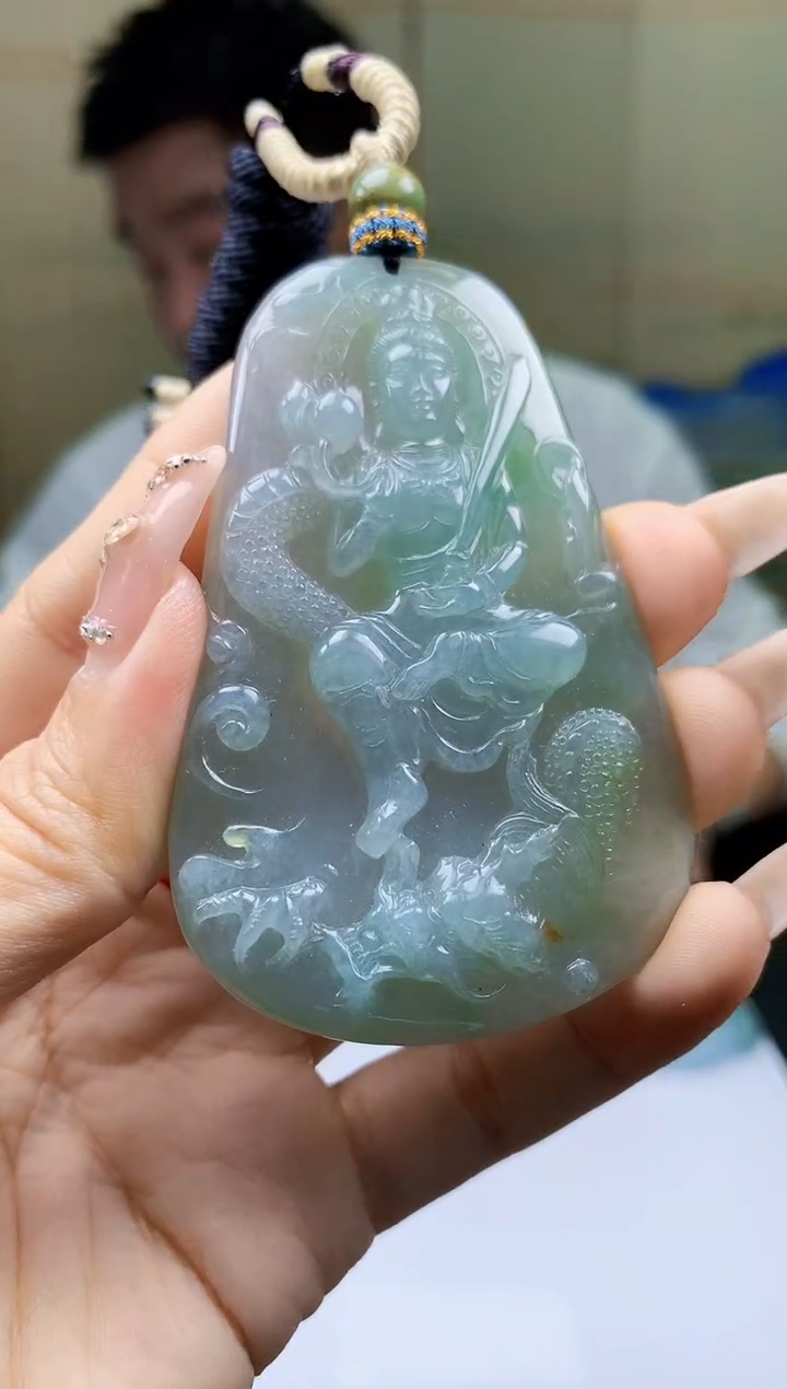 【闪购商品】定制翡翠未镶嵌5028ty-毛货挂件152