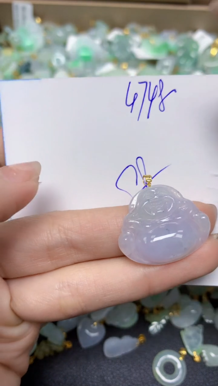 【闪购商品】翡翠颈饰18K金镶嵌天然翡翠A货