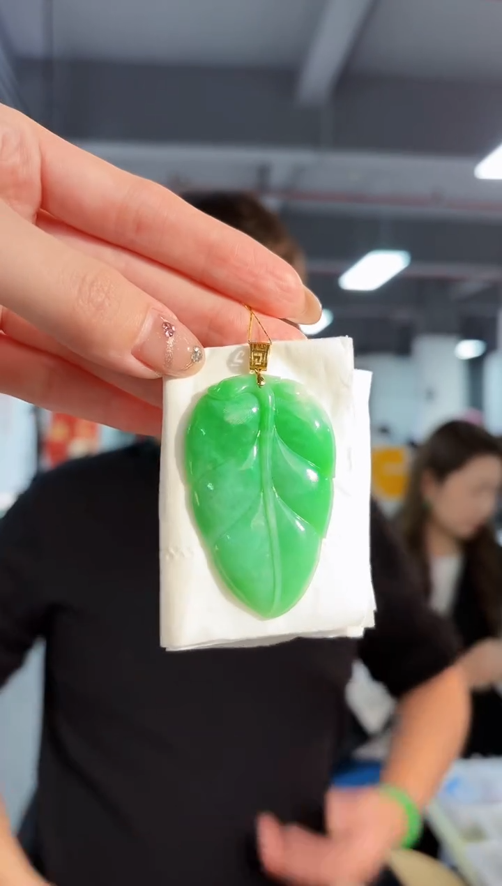 【闪购商品】翡翠颈饰18K金镶嵌缅料A货/支持复检/一件