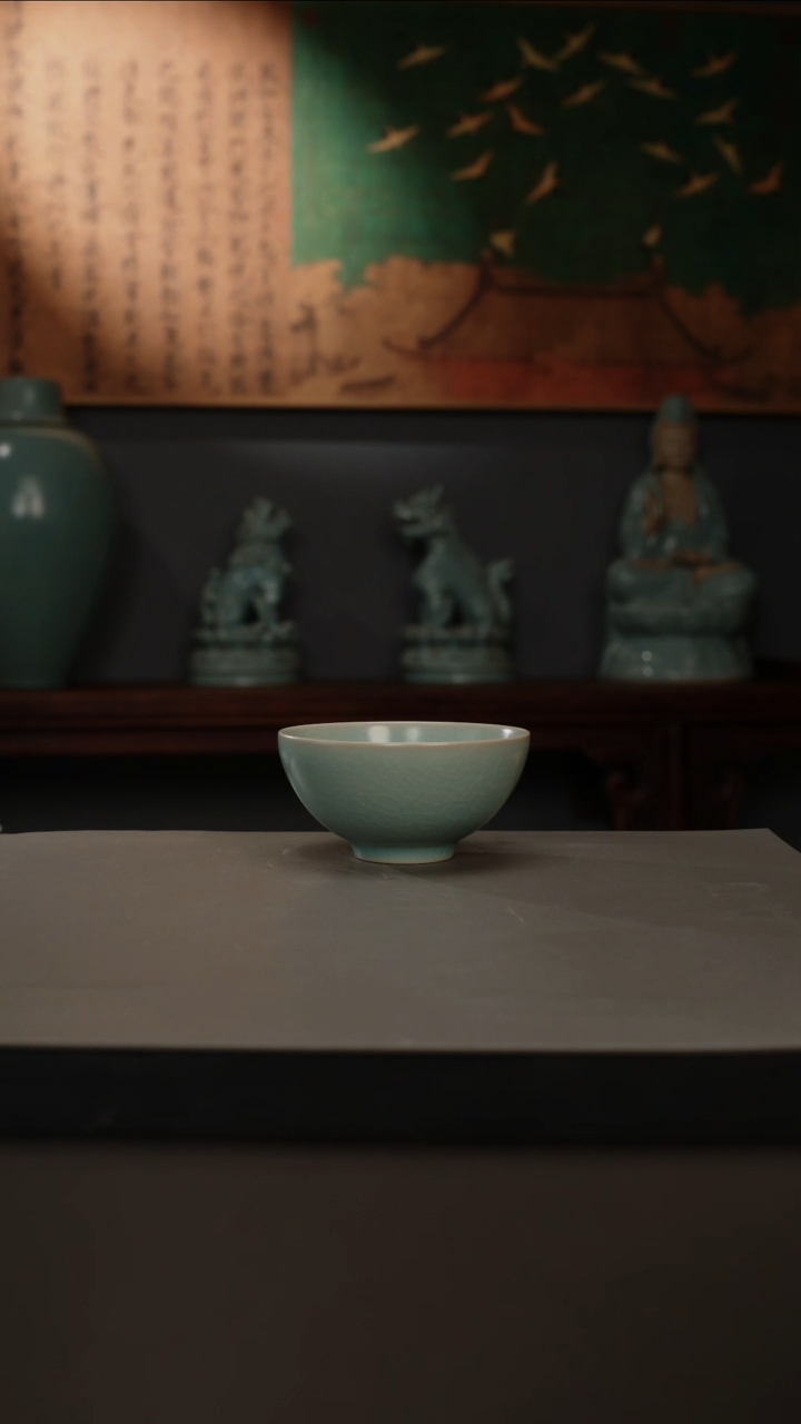 【闪购商品】杯仿古釉原矿 鸡心杯