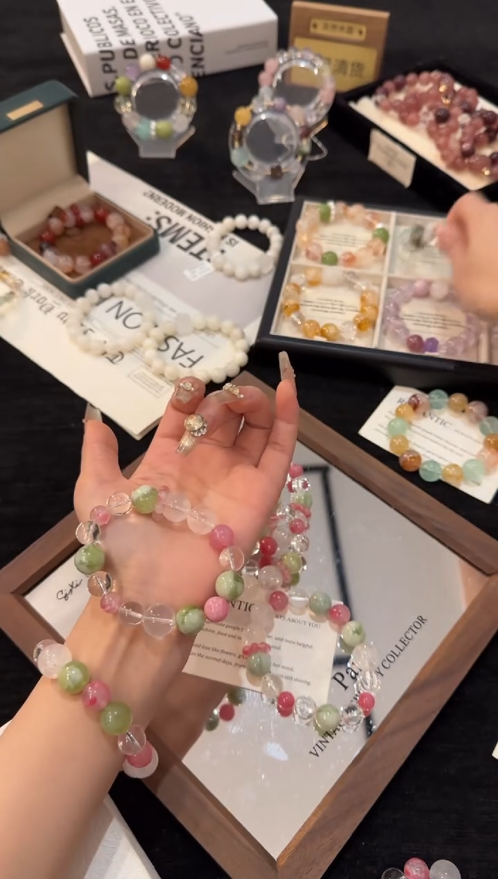 未镶嵌手链水晶青提芭乐x2353