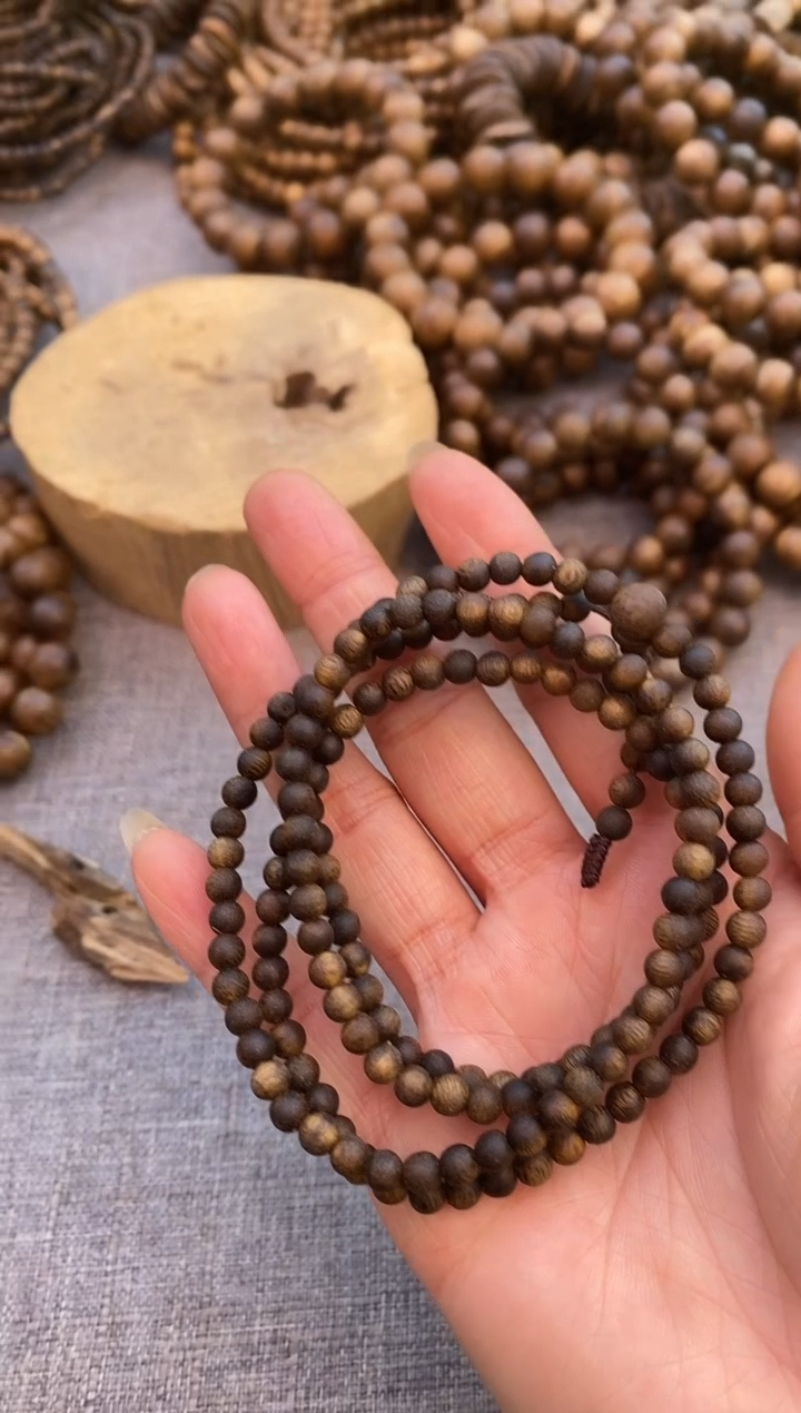 【闪购商品】沉香手串04圆珠多圈棋楠手串多样性发一