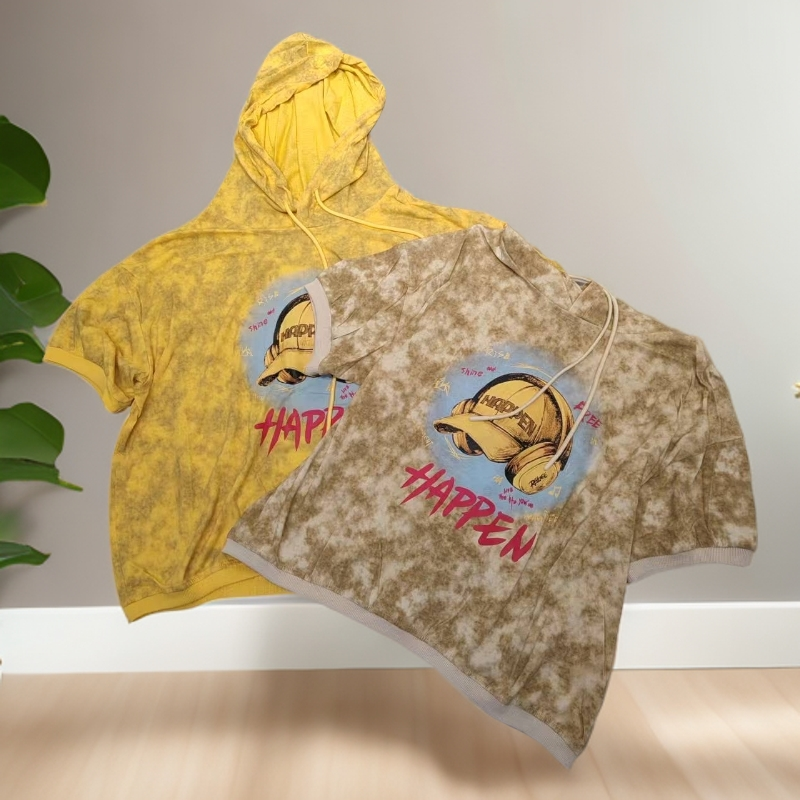 8677（飞儿同款）夏季薄款短袖t恤时尚痞帅炸街风女装烧花