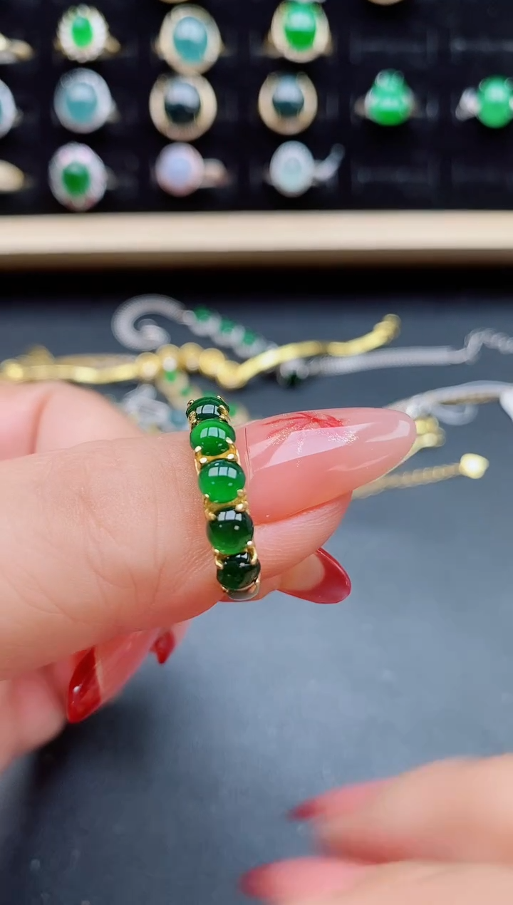 【闪购商品】翡翠戒指银S925镶嵌0858080