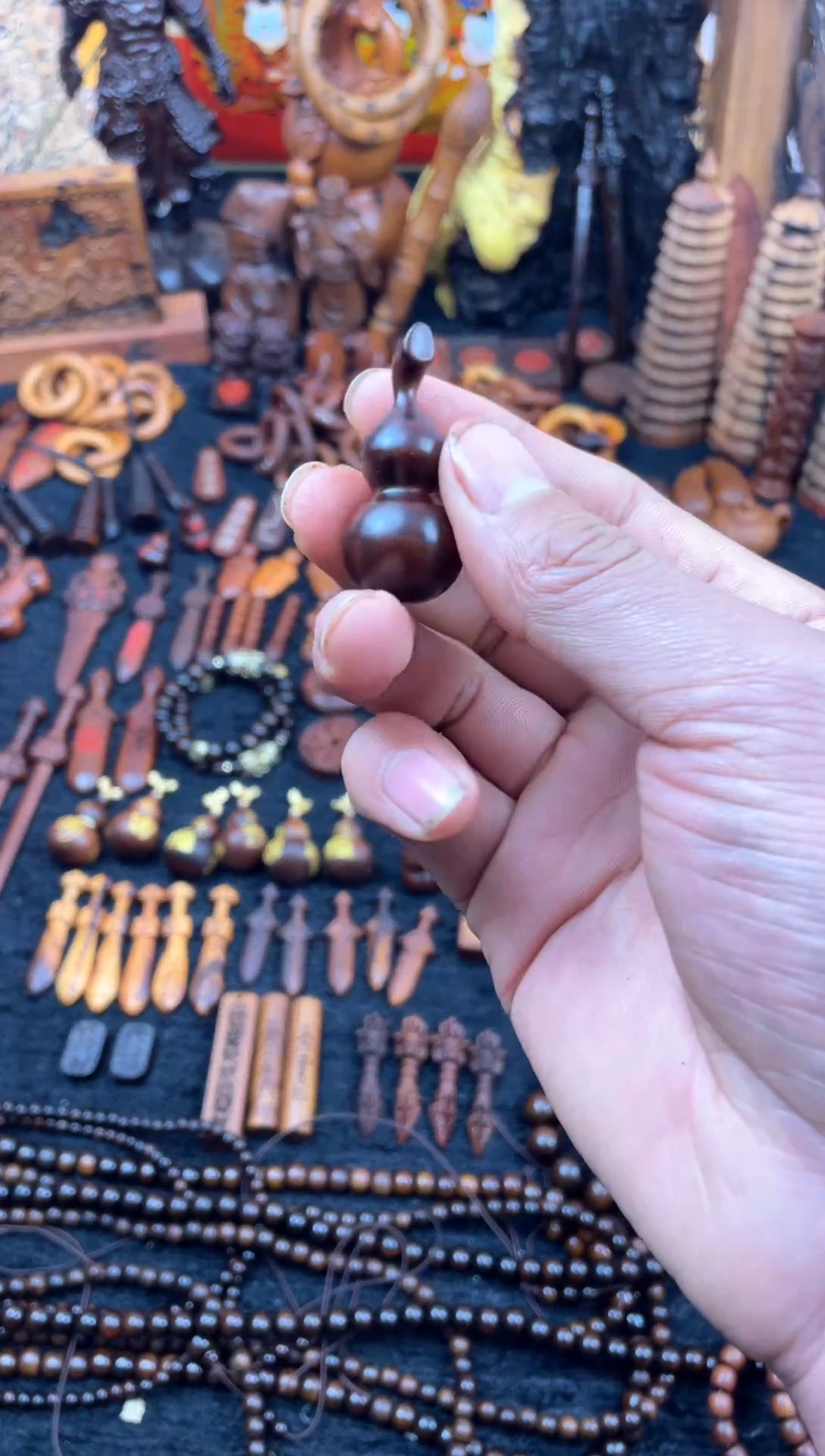 【闪购商品】枣木木雕玉化紫薇葫芦随机发货