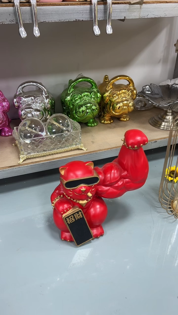 【闪购商品】悦美大力肌肉狗红色大号随机发