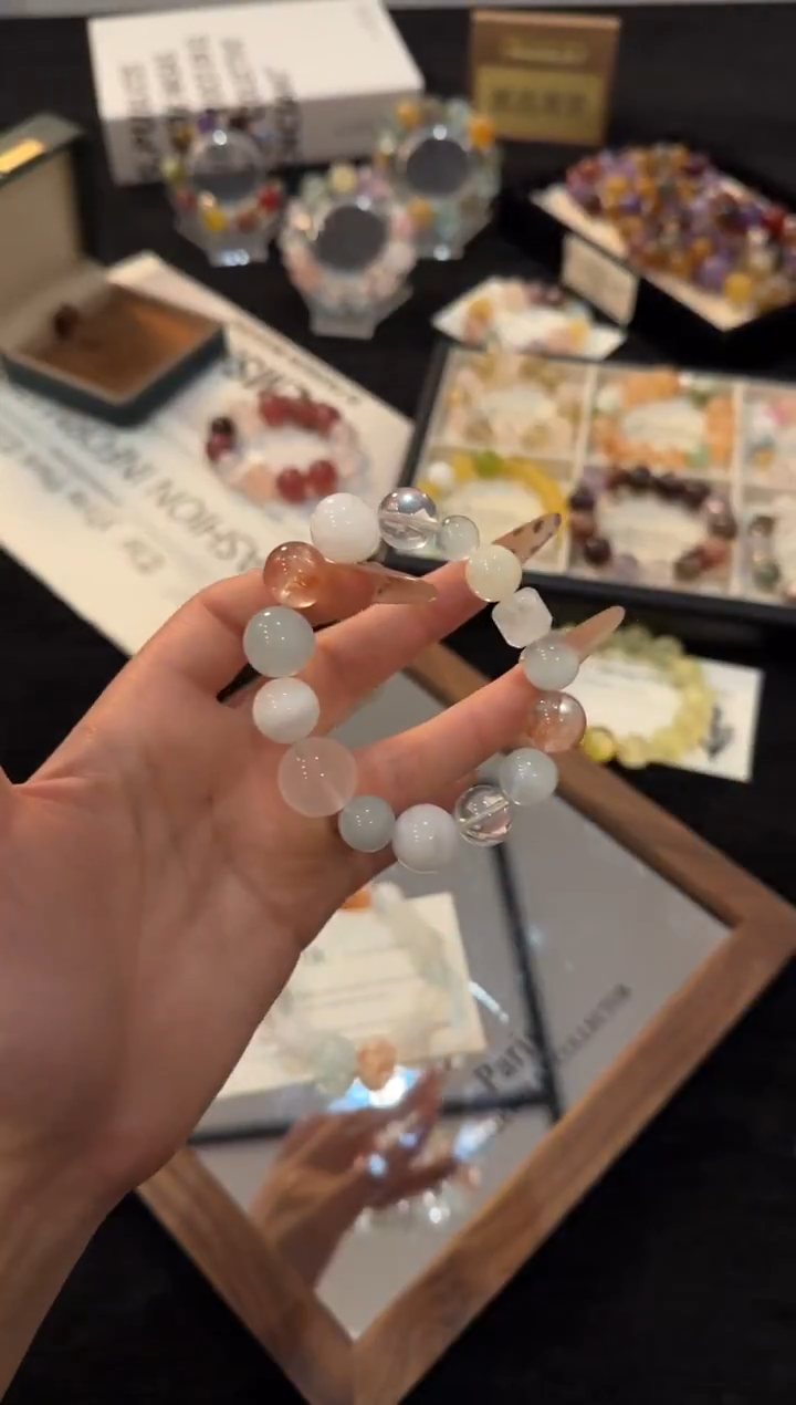 未镶嵌手链水晶海蓝宝多宝x3077